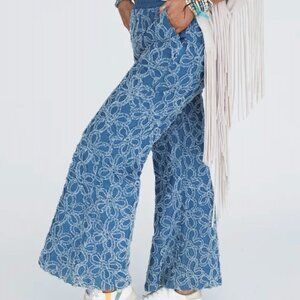 Three Bird Nest Super Bloom Wide Leg Pants